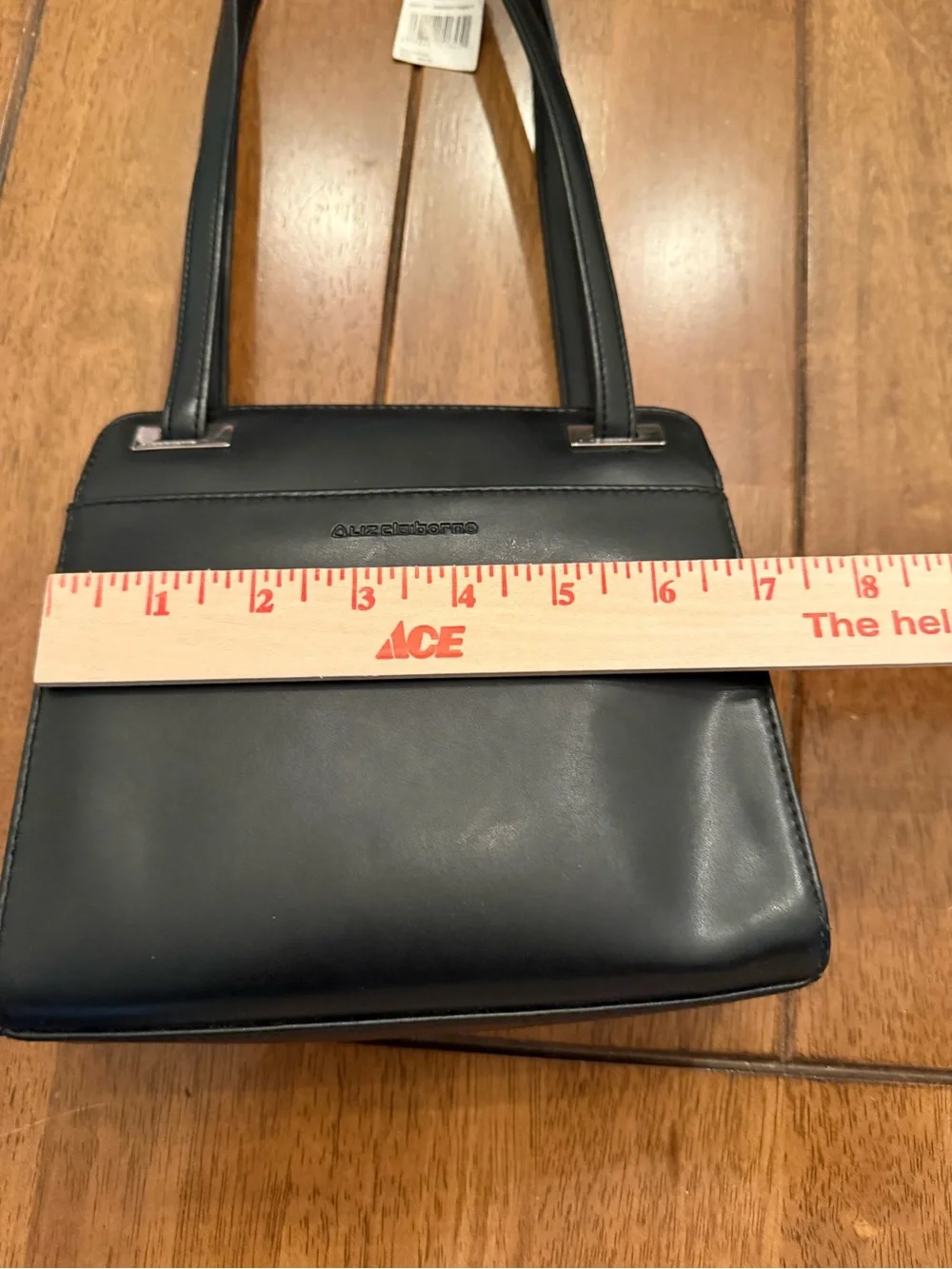 NWT Vintage Liz Claiborne Black Multi-Compartment Organizer Small Shoulder Bag